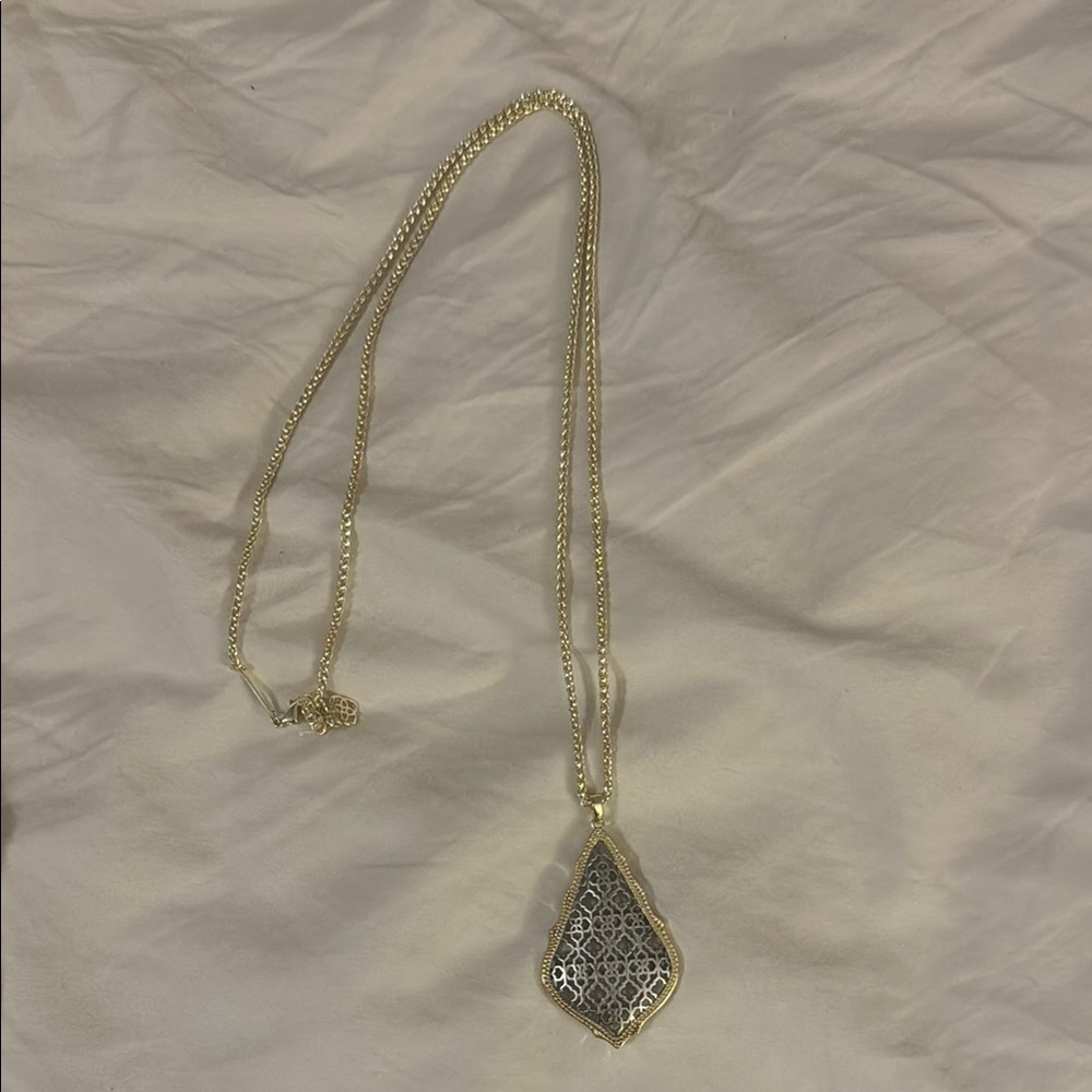Kendra Scott Gold and Silver Filigree Necklace